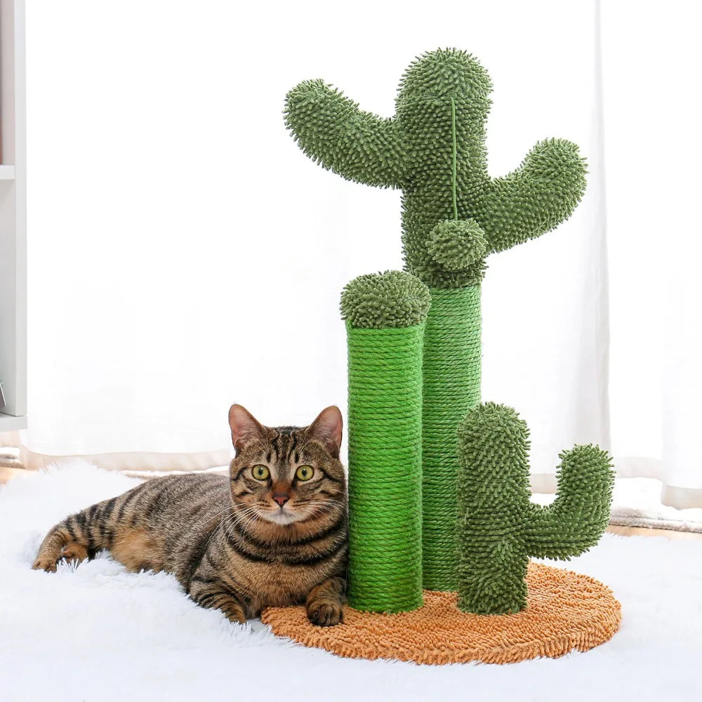 H228cm Cat Tree Toy Condo Multi-Layer Climbing Tower with Hammock Solid Wood Post for Cats