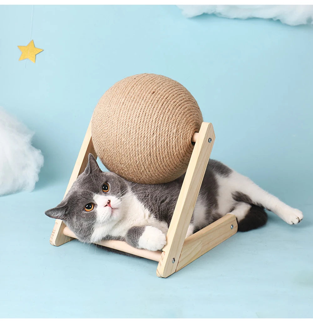 Jiangsu Cat Scratching Ball Toy Kitten Sisal Rope Ball Board Wear Resistant
