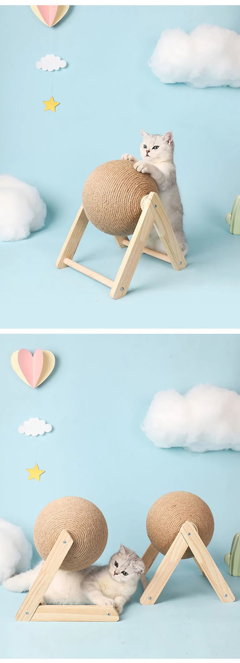 Jiangsu Cat Scratching Ball Toy Kitten Sisal Rope Ball Board Wear Resistant