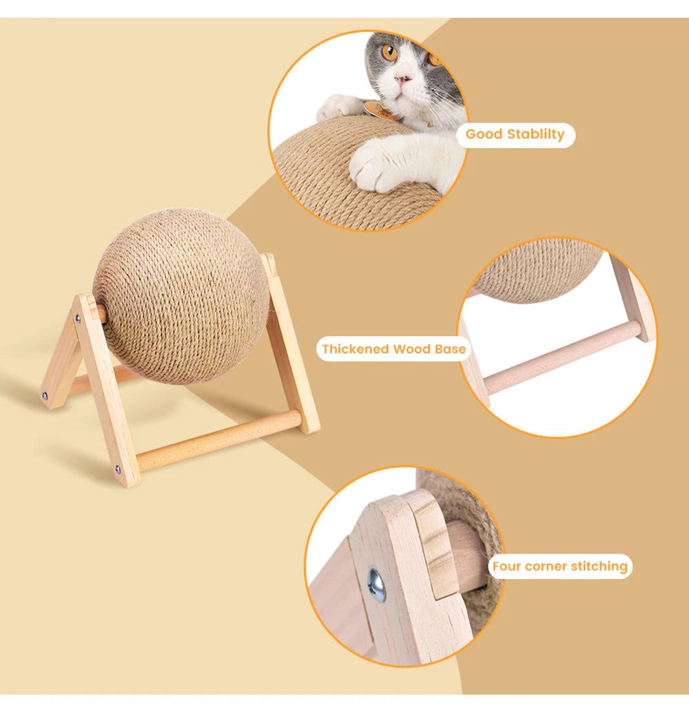 Jiangsu Cat Scratching Ball Toy Kitten Sisal Rope Ball Board Wear Resistant