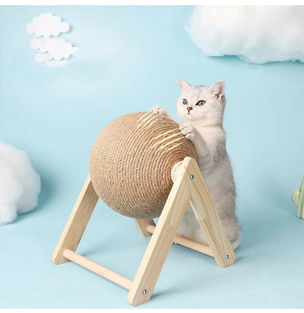 Jiangsu Cat Scratching Ball Toy Kitten Sisal Rope Ball Board Wear Resistant