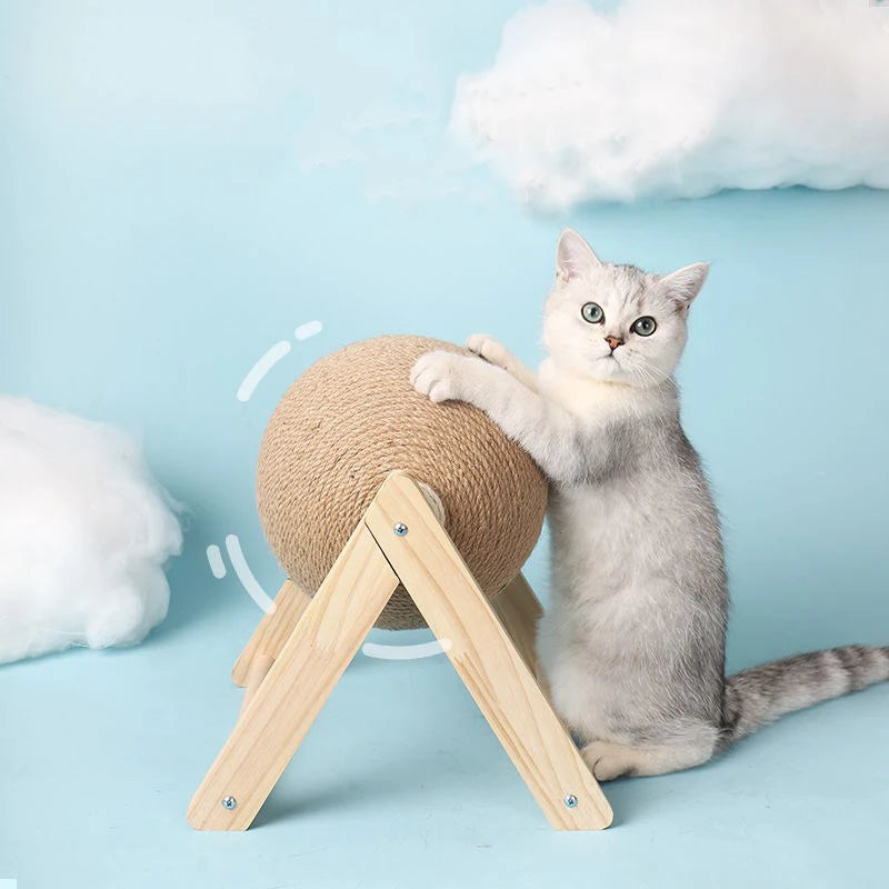 Jiangsu Cat Scratching Ball Toy Kitten Sisal Rope Ball Board Wear Resistant