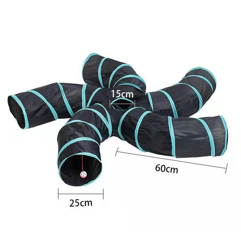 S Shape Cat Tunnel Foldable Toy for Cats Interactive Play