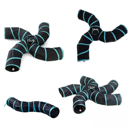 S Shape Cat Tunnel Foldable Toy for Cats Interactive Play