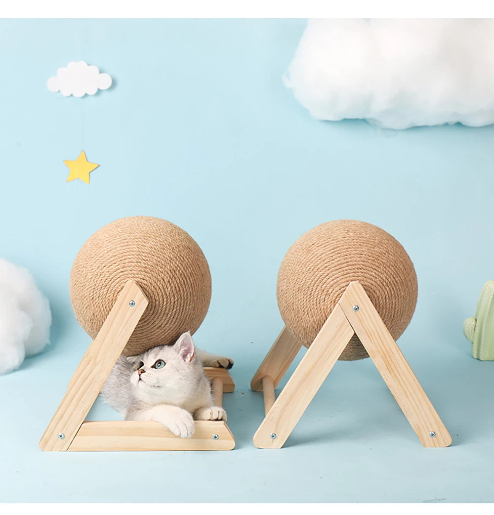 Jiangsu Cat Scratching Ball Toy Kitten Sisal Rope Ball Board Wear Resistant