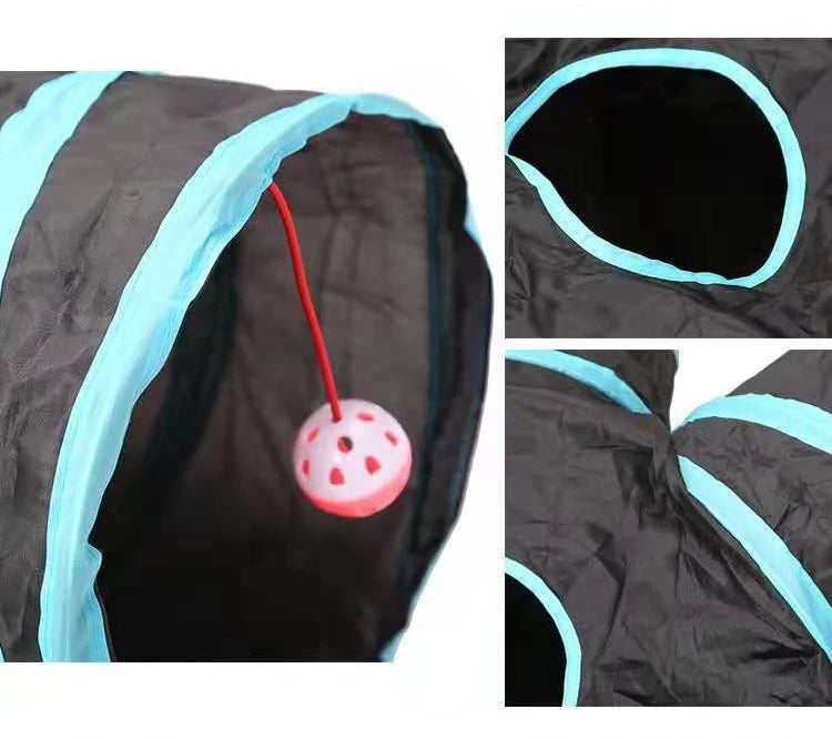 S Shape Cat Tunnel Foldable Toy for Cats Interactive Play