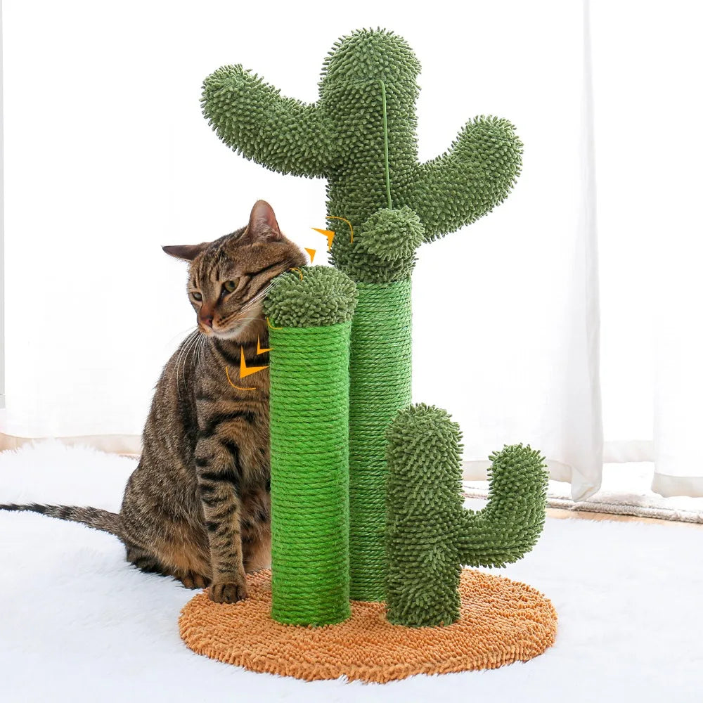 H228cm Cat Tree Toy Condo Multi-Layer Climbing Tower with Hammock Solid Wood Post for Cats