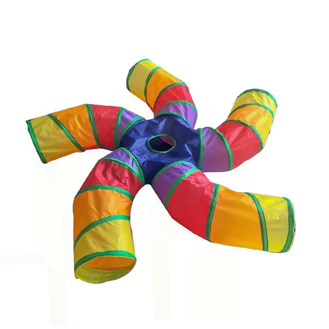 S Shape Cat Tunnel Foldable Toy for Cats Interactive Play