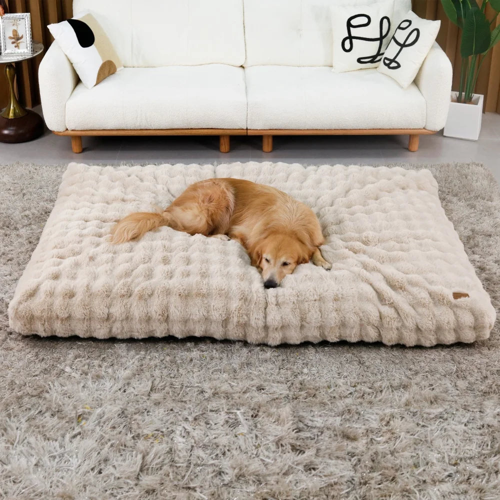 BORWARTCN Ultra Plush Dog Bed Soft Cushion Washable Mat