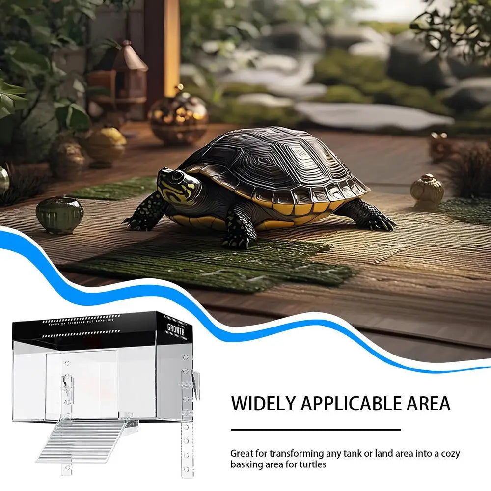 Turtle Basking Dock With Lid Hanging Habitat Cage Enclosure
