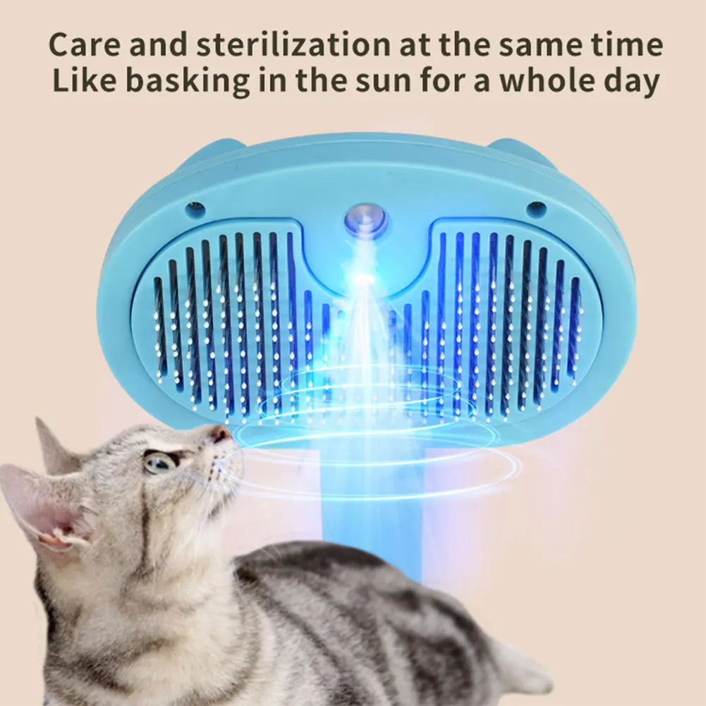 Cat Steam Brush Hair Remover Brush Multi-Function Cat Grooming Brush Cat Shedding Comb Dematting Comb Pet Supplies
