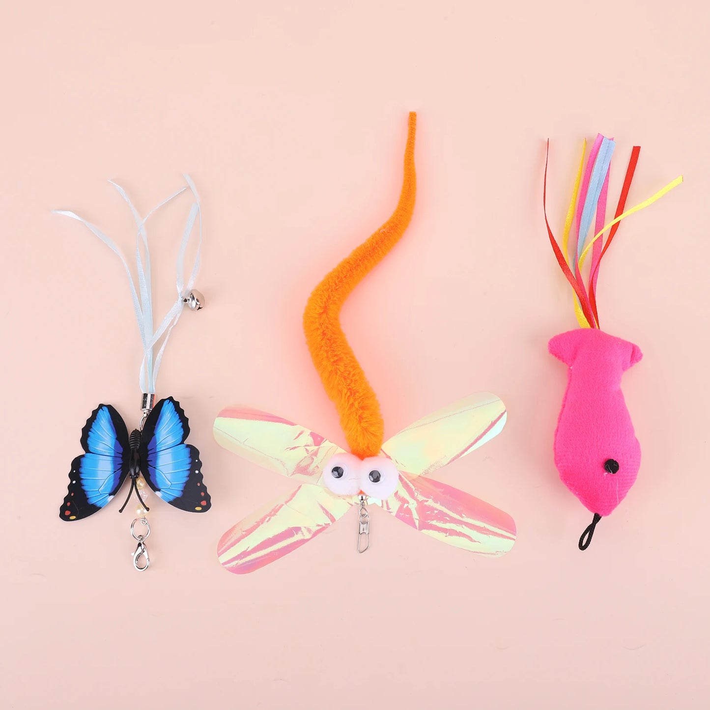Hign-concerned Pet Cat Toy Set With Suction Cup Teaser Stick
