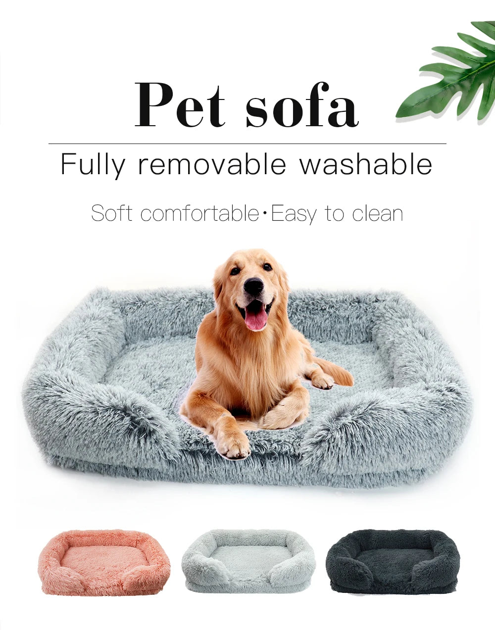 Jiangsu Orthopedic Dog Bed for Large Dogs With Plush Cover