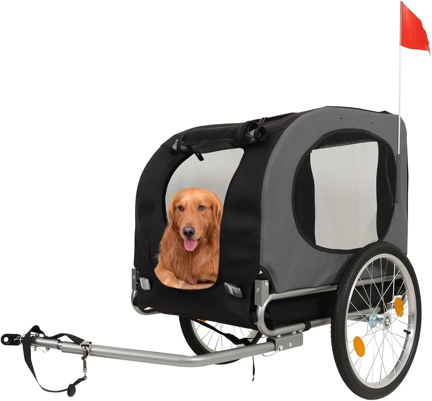 Dog Bike Trailer 88Lbs Pet Bicycle Carrier Easy Folding