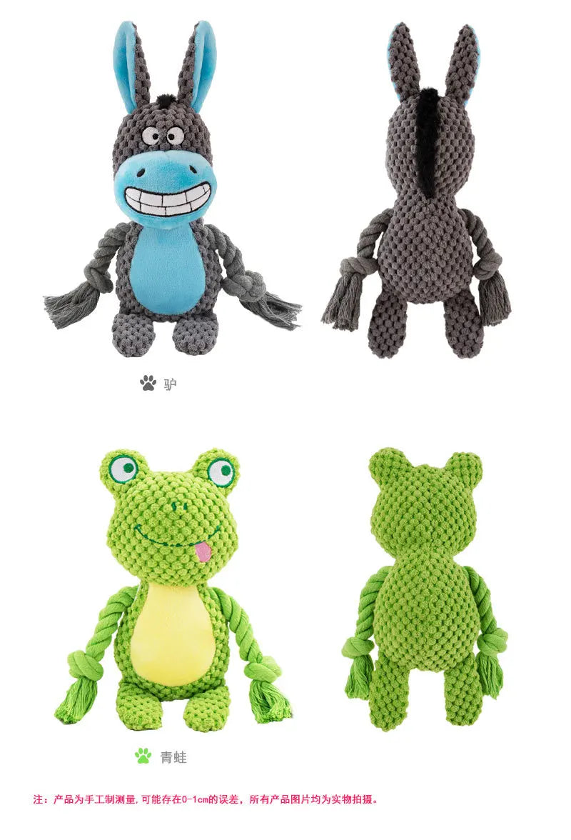 Choice Stuffed Raw Small Joint Dog Plush Chew Toy Squeaker