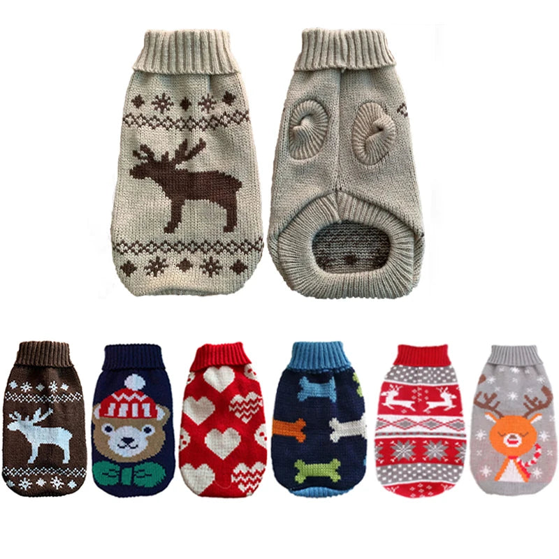 Hubei Dog Winter Sweater Knit Coat For Canine Comfort