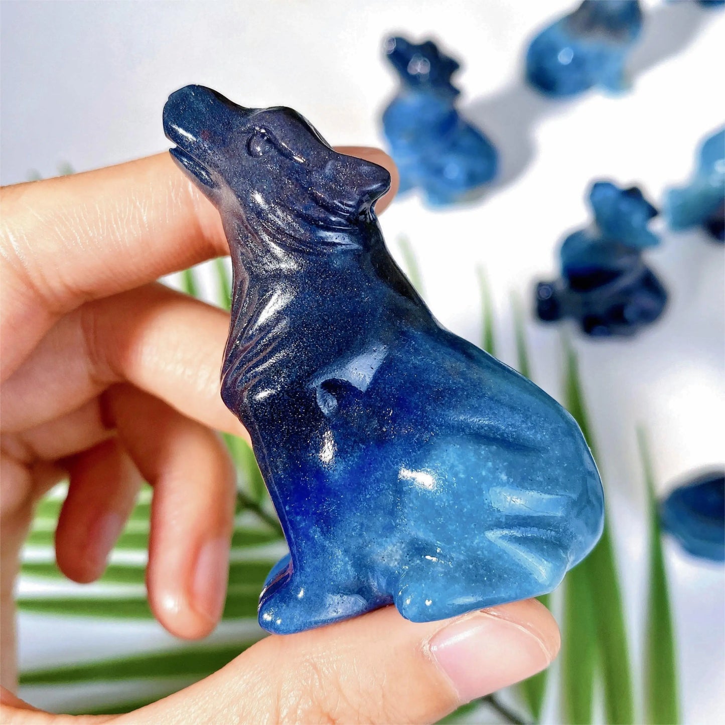 1PC High Quality Trolleite Wolf Natural Crystal Carving,Birthday gift,Women gift,Halloween Gift,Christmas Gift.