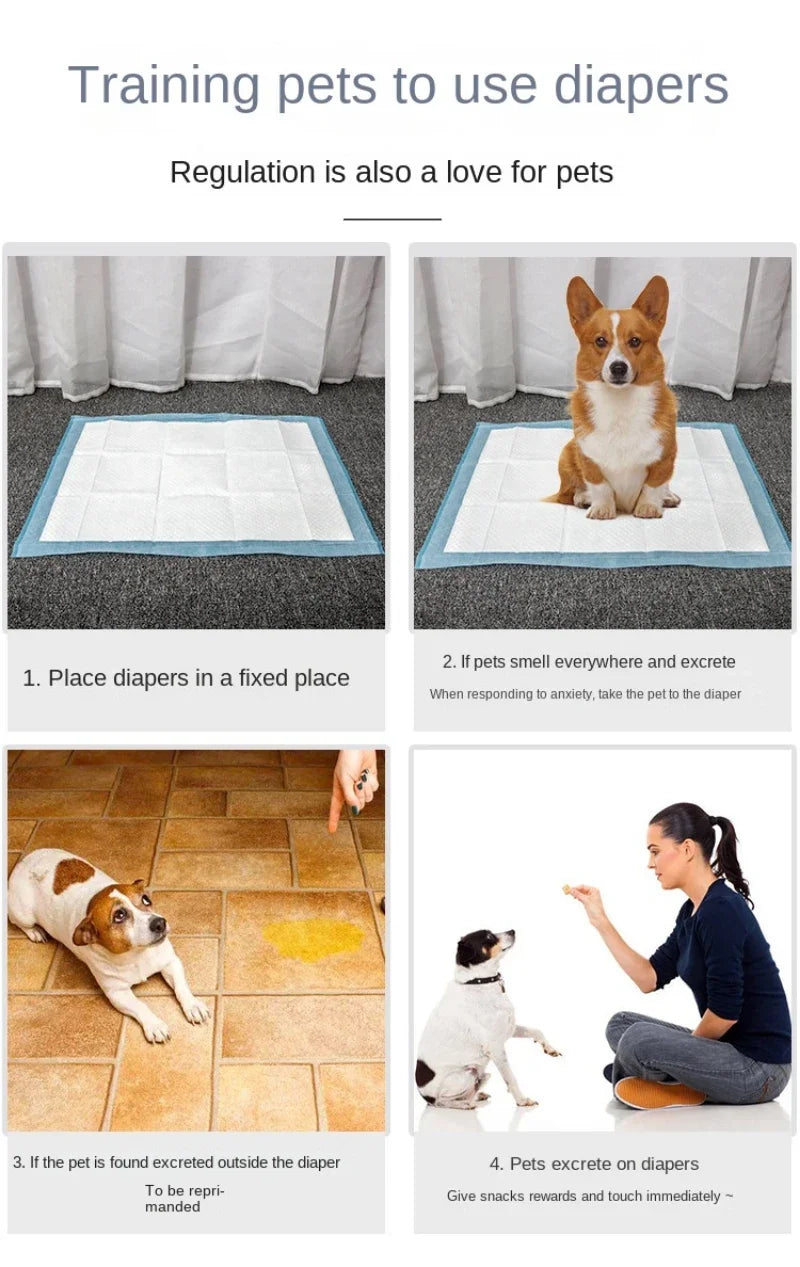 Absorbent Disposable Puppy Training Pee Pads Quick Dry
