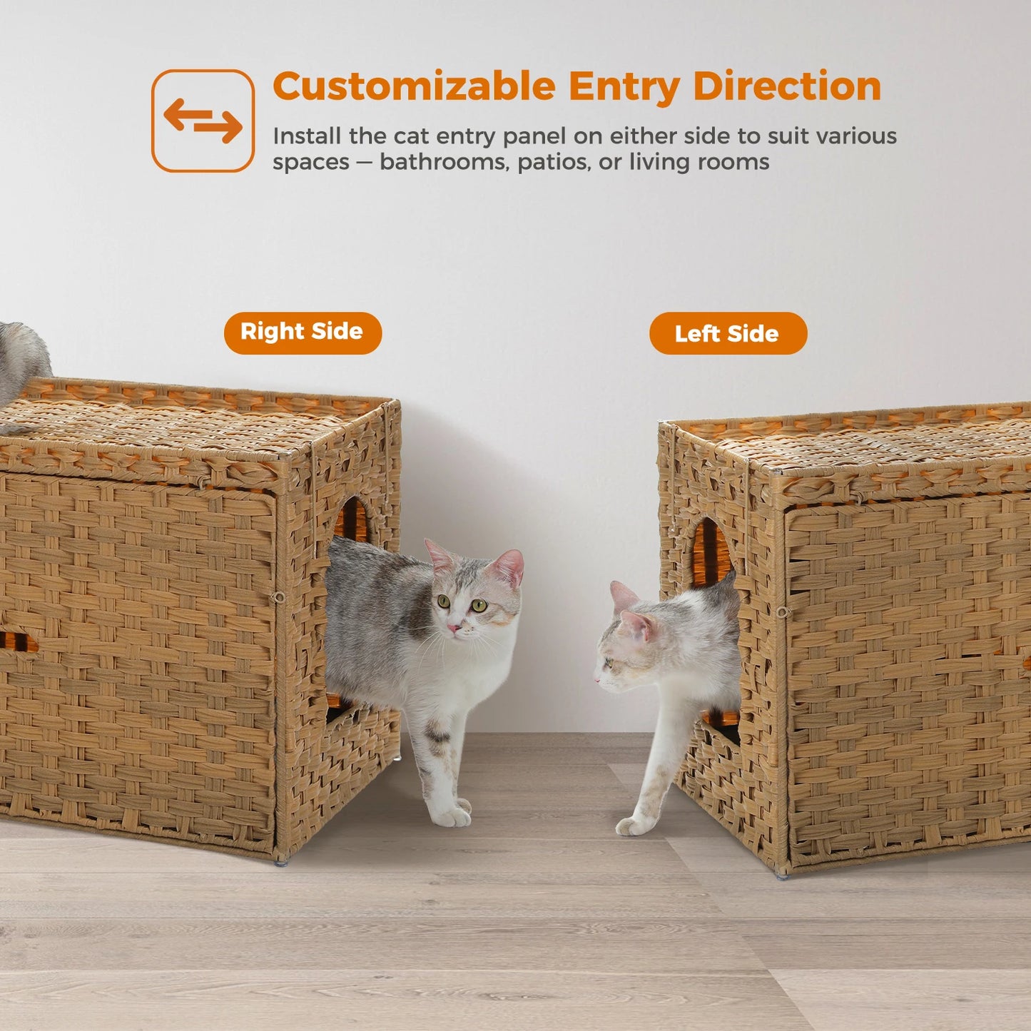 PAWZ Road Rattan Cat Litter Box Enclosure Hidden Furniture