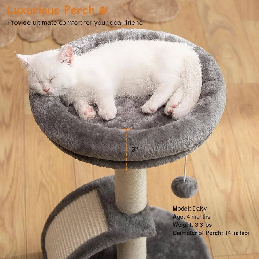 CN Guangdong Cat Tree Tower With Scratching Post Indoor Cats
