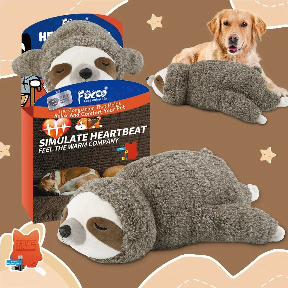 FULED Forest Sloth Puppy Heartbeat Dog Toy For Stress Relief