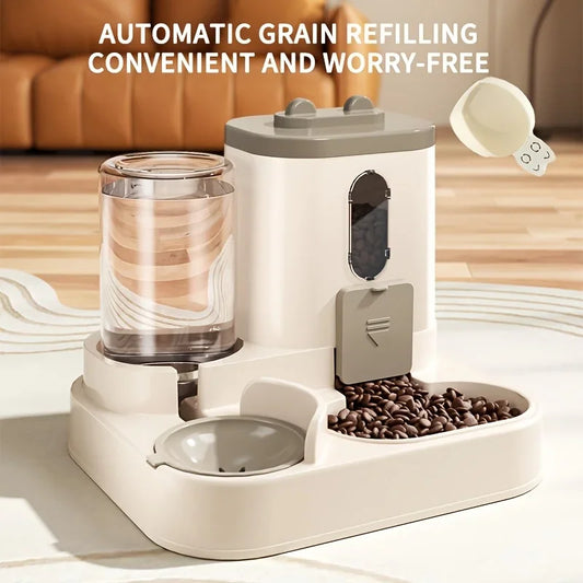 2In1 Cat Food and Water Dispenser Integrated Auto Feeder