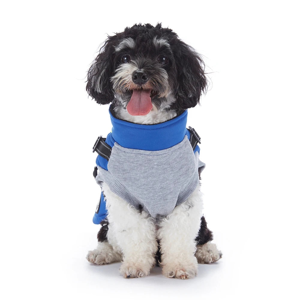 Pet Dog Waterproof Warm Jacket With Harness Reflective Dog Clothes For Small Large Dogs Coat Chihuahua French Bulldog Outfits