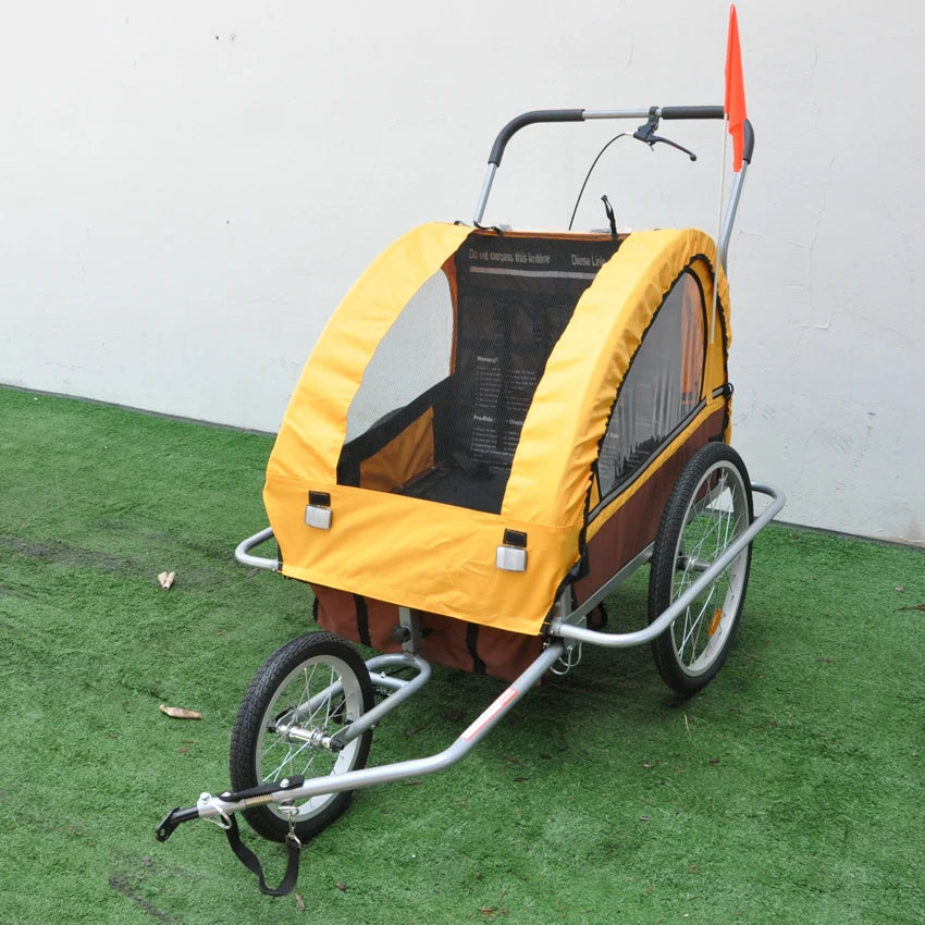 Pet Children Three-Channel Bicycle Kids Baby Stroller 3 Wheel Child Dog Double Bike Extra Large Trailer for Dogs and Children