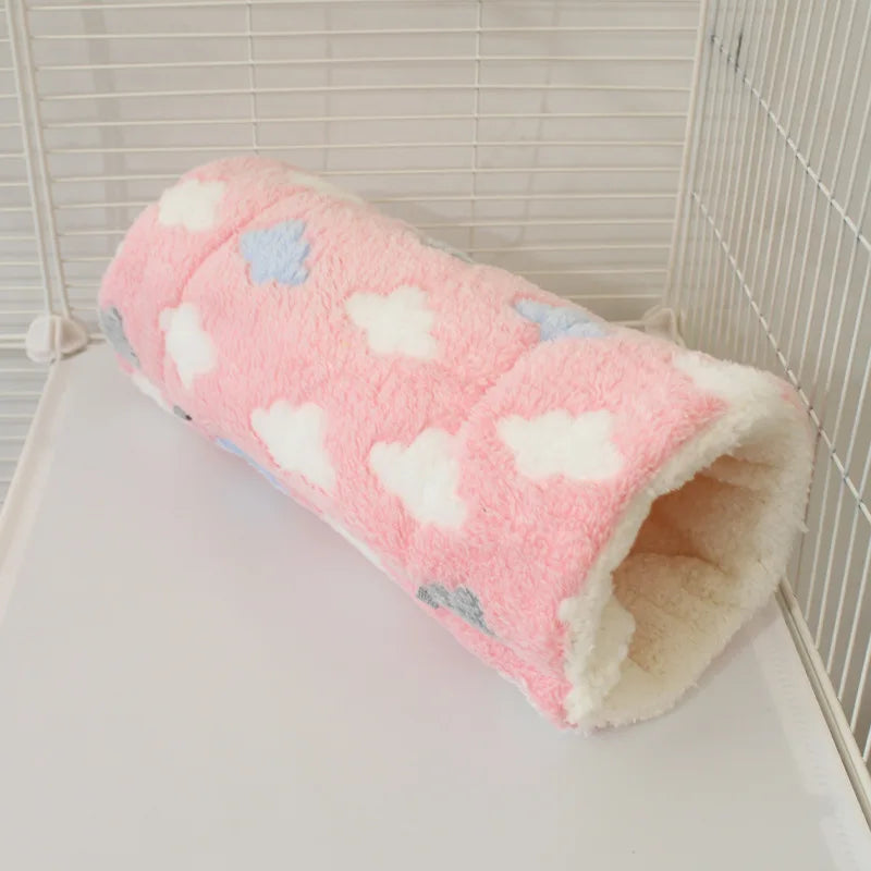 Small Pet Hamster Tunnel Hammock Plush Hanging Bed Hideout Sleeping Bag Cozy Soft Design Privacy Nest