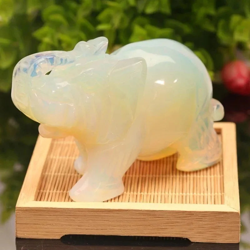 Choice Jade Lucky Elephant Feng Shui Statue Ornament