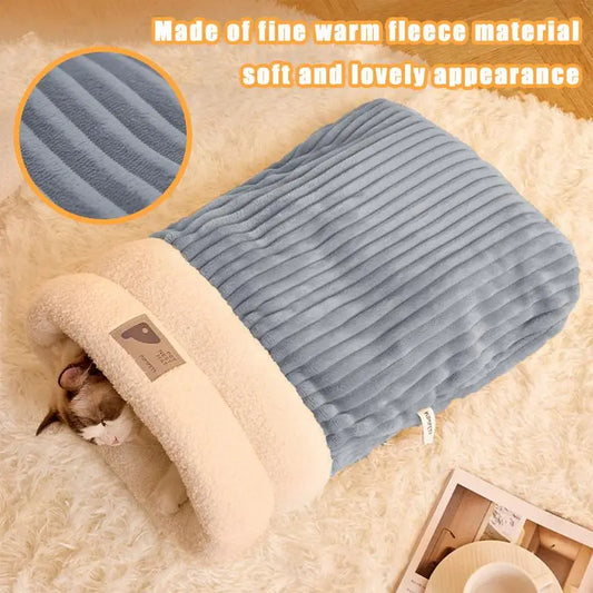 Choice Cat Sleeping Bag Semi Enclosed Pet Hideaway Pad