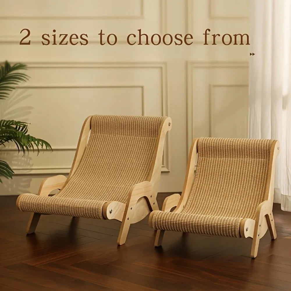 2 In 1 Scratcher Durable Rope No Tearing Pet Chair Bed Scratch Pad Hammock Perfect For Kittens And Small Pets