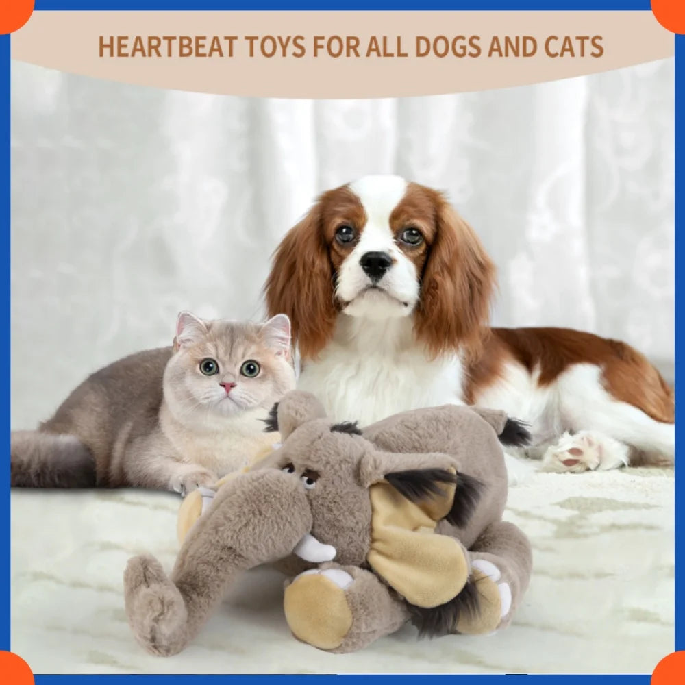 Fuled Christmas Puppy Heartbeat Plush Toys For Dog Training