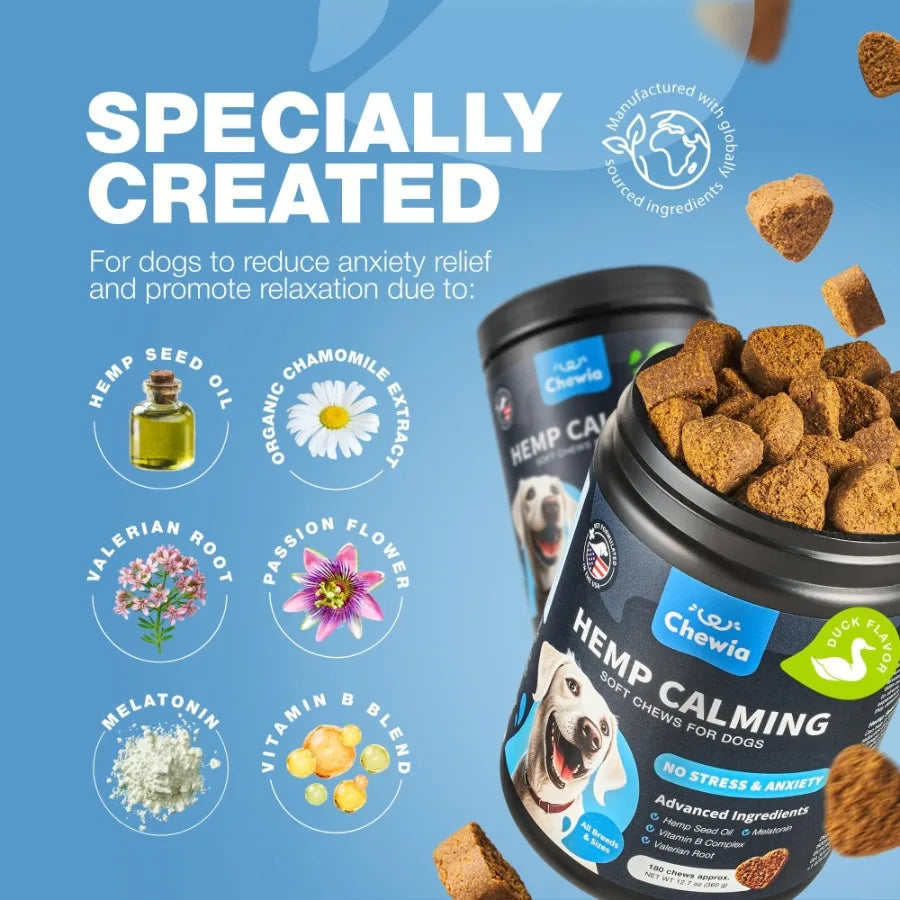 Hign-concerned Hemp Calming Chews Dogs Melatonin Anxiety