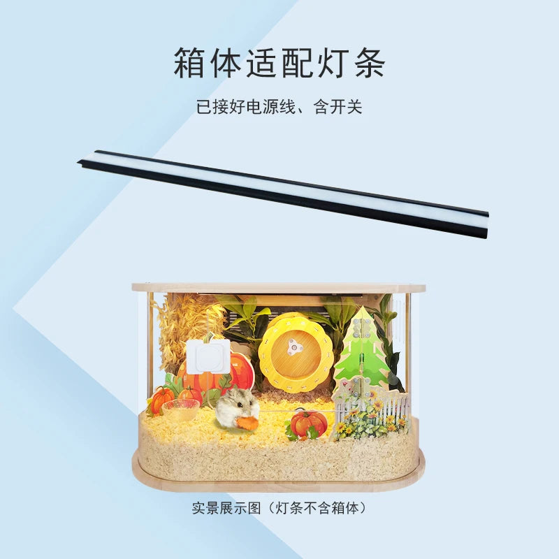 Wooden Hamster Cage Luxury Villa With Hideout Lock