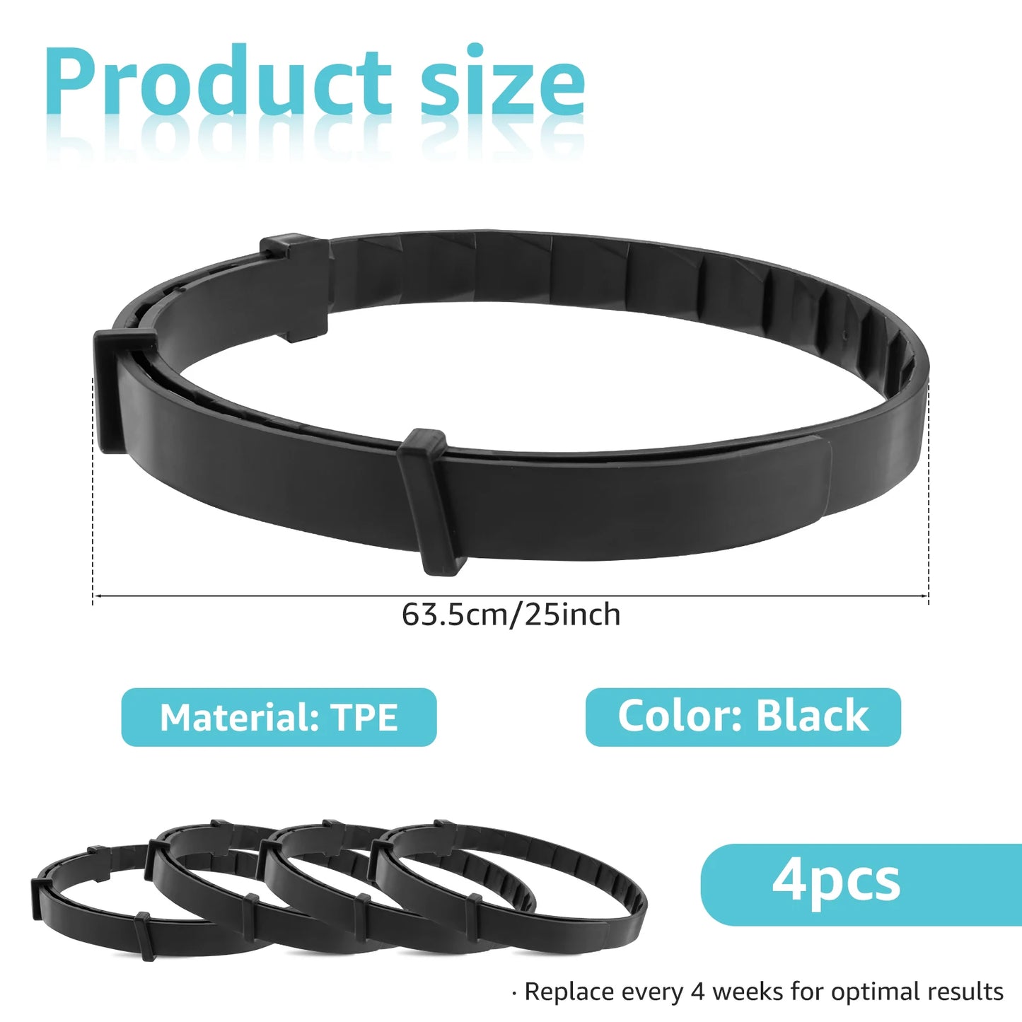4Pcs Dogs Calming Collar Pets Pheromone Relieve Anxiety Trimmable Adjustable Comfortable Anti Relief Stress Puppy Kitten