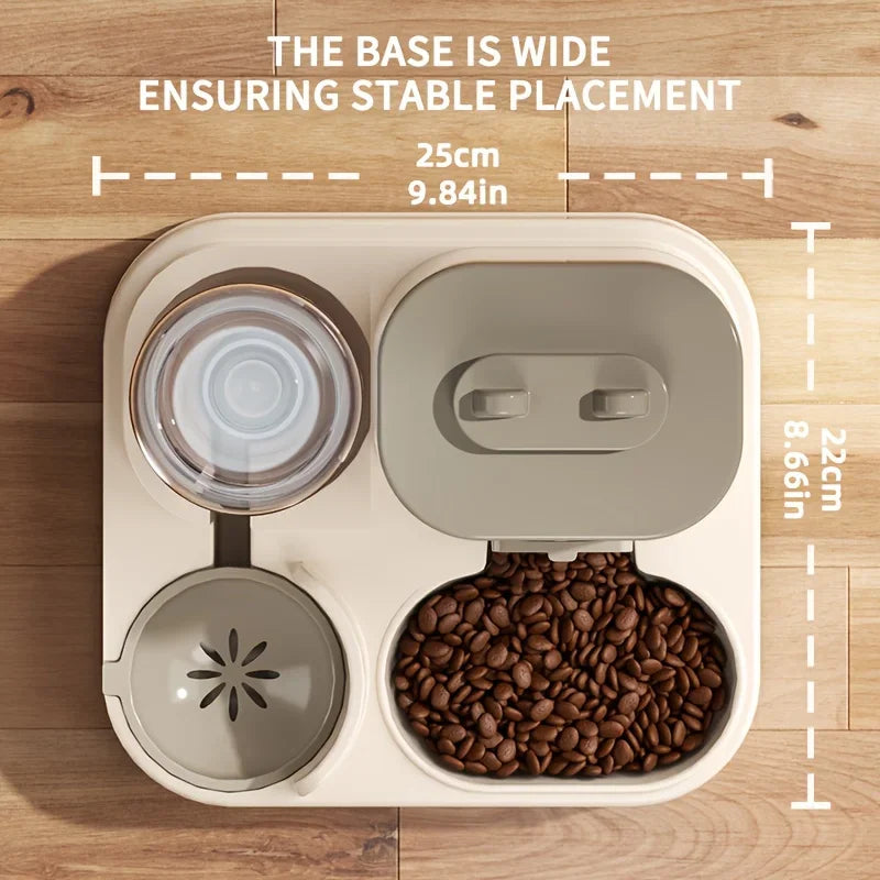 2In1 Cat Food and Water Dispenser Integrated Auto Feeder
