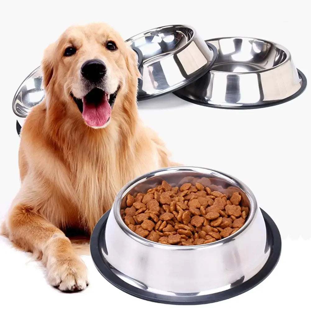 Large Capacity Cat Bowl Steel Pet Feeding Bowl Cat and Dog Food Drinking Bowl Metal Feeder Bowl and Cheap