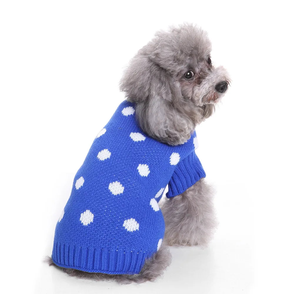 Dog Stripes Sweater Winter Knitting Pet Sweater for Medium Large Dogs Christmas Elk Dog Clothes Labrador Pullover Costume