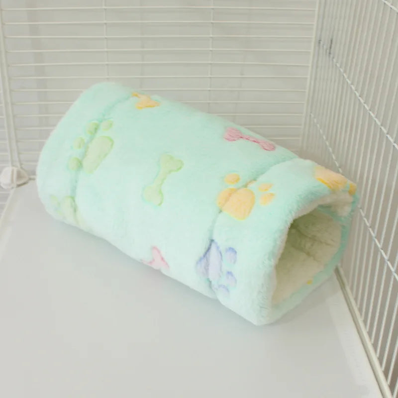 Small Pet Hamster Tunnel Hammock Plush Hanging Bed Hideout Sleeping Bag Cozy Soft Design Privacy Nest