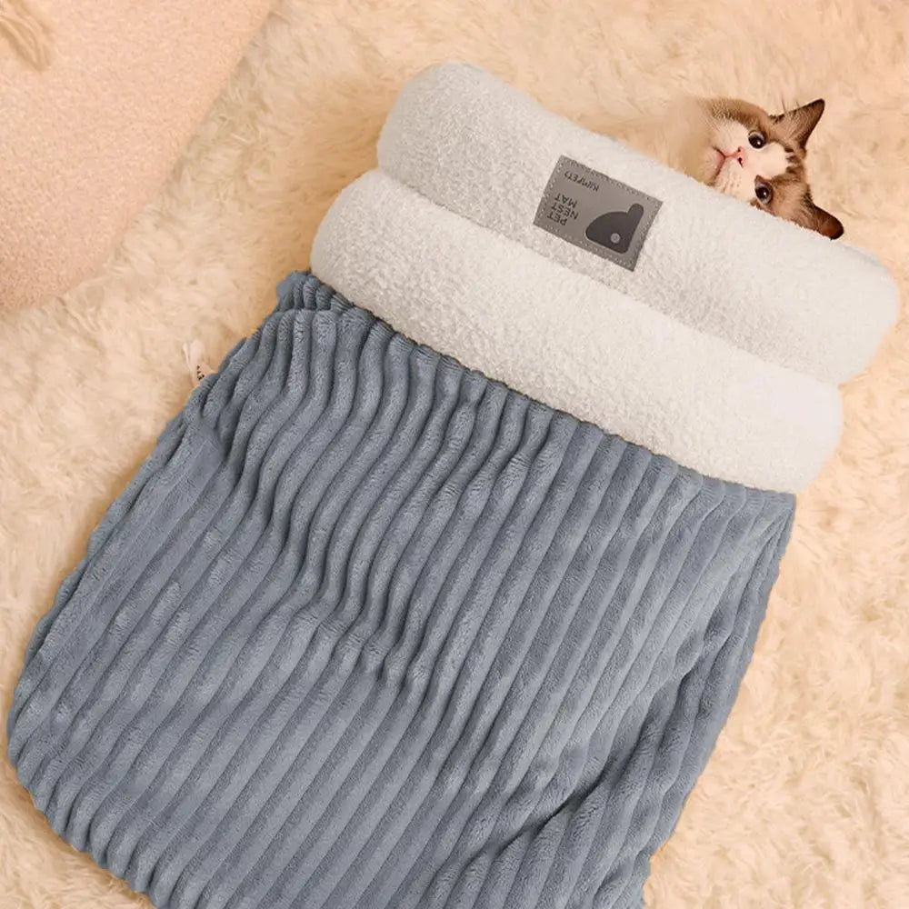 Choice Warm Cat Sleeping Bag Bed Cave For Kitten Pets