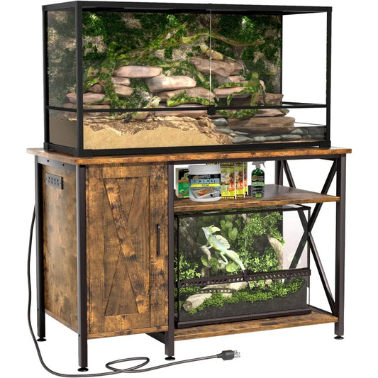 Reptile Tank Stand With Power Outlet 40 To 120 Gallon Table