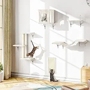 Zhiyong 7-in-1 Wall Mounted Cat Climber Set For Indoor Cats