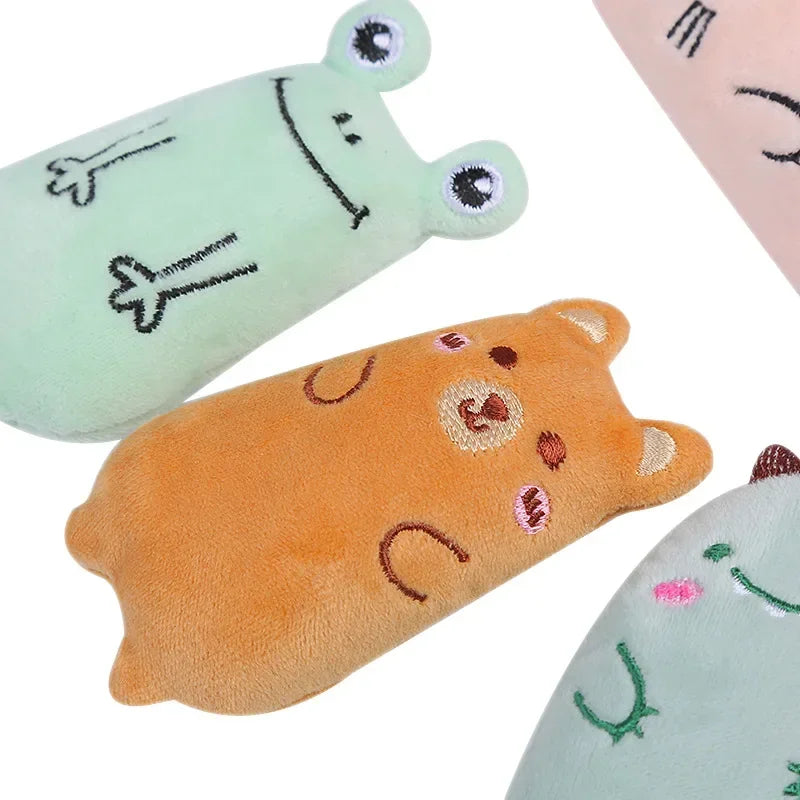 1 Piece Catnip Plush Cat Toy Oval Plush Puppet Toy Cat Throwing Toy Pet Cat Accessories