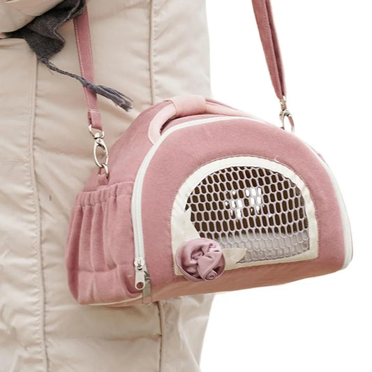Hamster Carrying Case Outdoor Pet Carrier Versatile Travel Cage Breathable Animal Bag Hedgehog Travel Carrier Bunny Small Animal