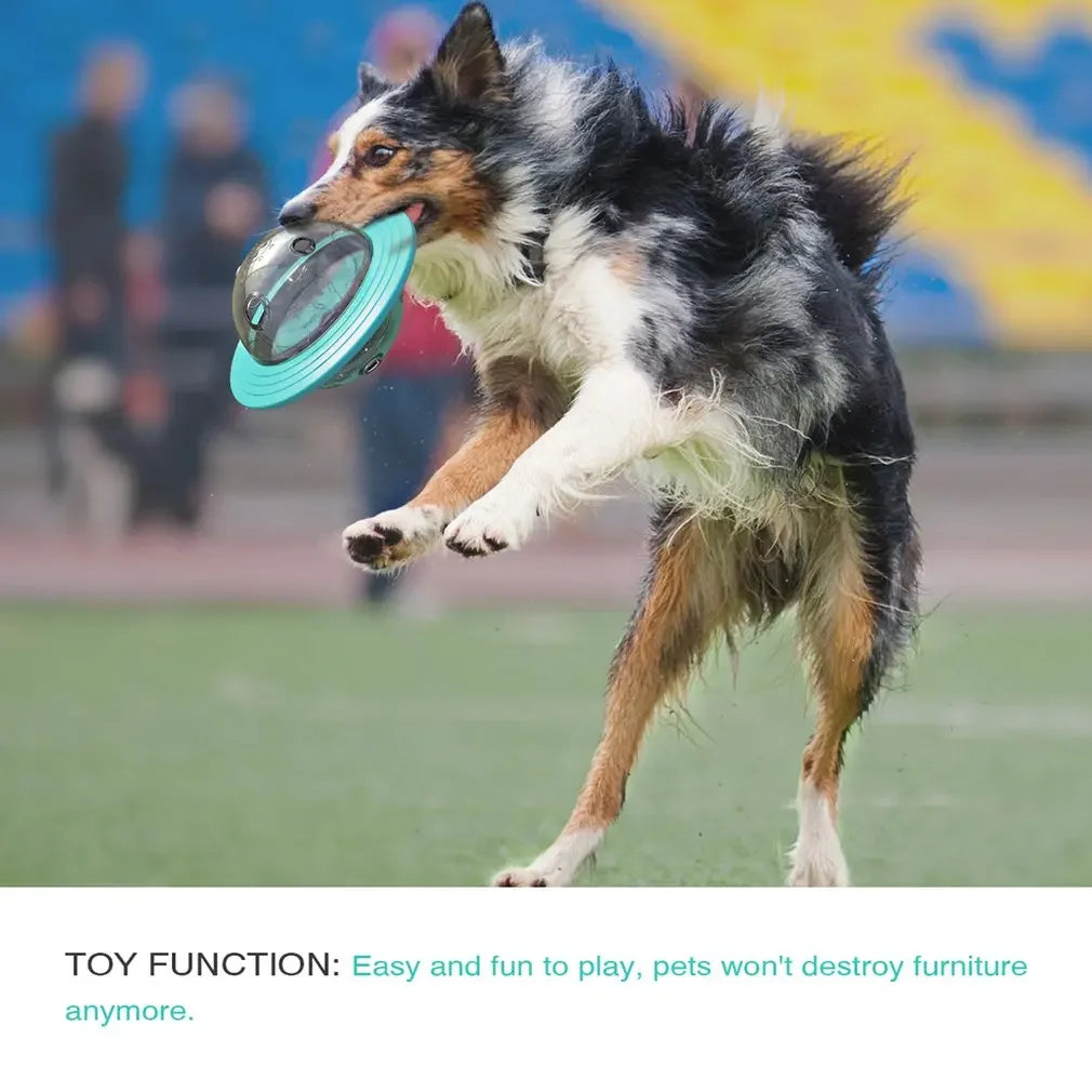 Flying Saucer Dog Toy Slow Feeder Puzzle Ball Training