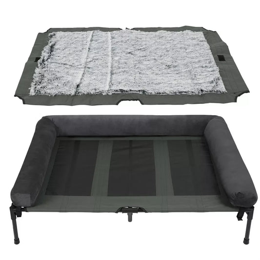 BINGOPAW Outdoor Elevated Dog Bed Cooling Lounger Mesh