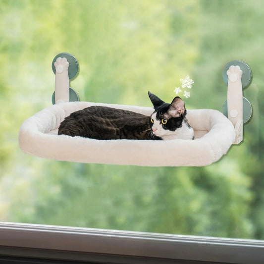 Mewoofun Foldable Cat Window Hammock Bed Strong Suction