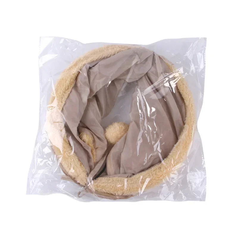 Foldable Cat Tunnel Tube Toy Collapsible Suede Fabric Play Tent Indoor Exercising Hiding Training Interactive Pet Supplies