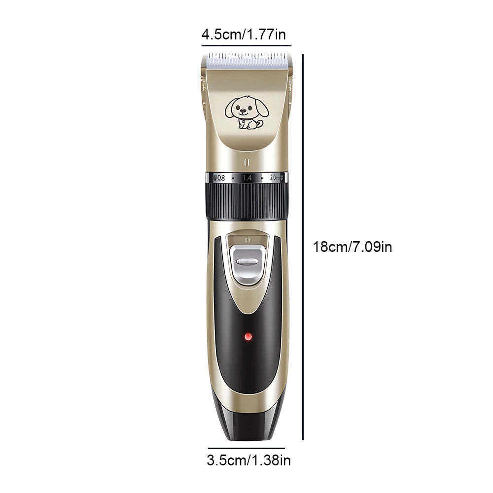 Professional Cat Dog Hair Clipper Grooming Kit Rechargeable Pet Hair Trimmer Shaver Set Animals Hair Cutting Machine Low-Noise